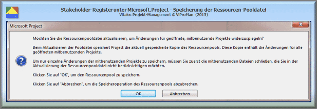 Microsoft.Project - Ressourcenpool:  Speicherung des Ressourcenpools [ViProMan, 11.2015]