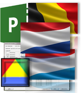 Kalender-Set Belgien, Niederlande und Luxemburg (BeNeLux) für Microsoft.Project